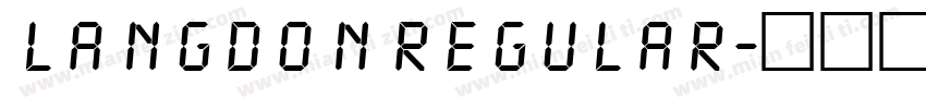 LANGDON Regular字体转换